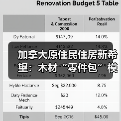 加拿大原住民住房新希望:木材“零件包”模式开启自建时代(图1) 加拿大原住民住房新希望:木材“零件包”模式开启自建时代(图1)